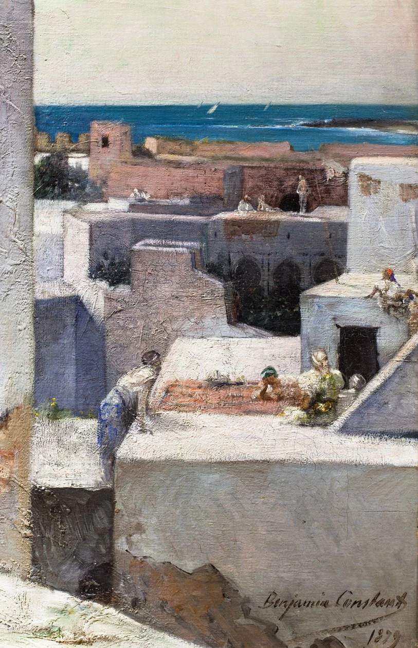 Jean - Joseph Benjamin, Constant, 182, Sulla terrazza in Marocco, Musee Des Beaux, Arts, Montreal, dettaglio 1